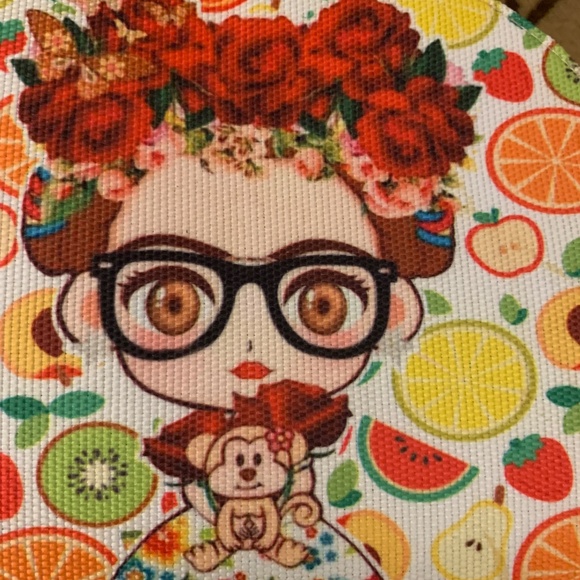 🎨 Frida Kahlo Citrus Backpack – Bold. Bright. Unexpected. - Picture 4 of 10